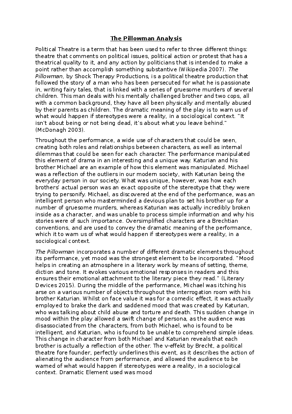 The pillowman full play picture