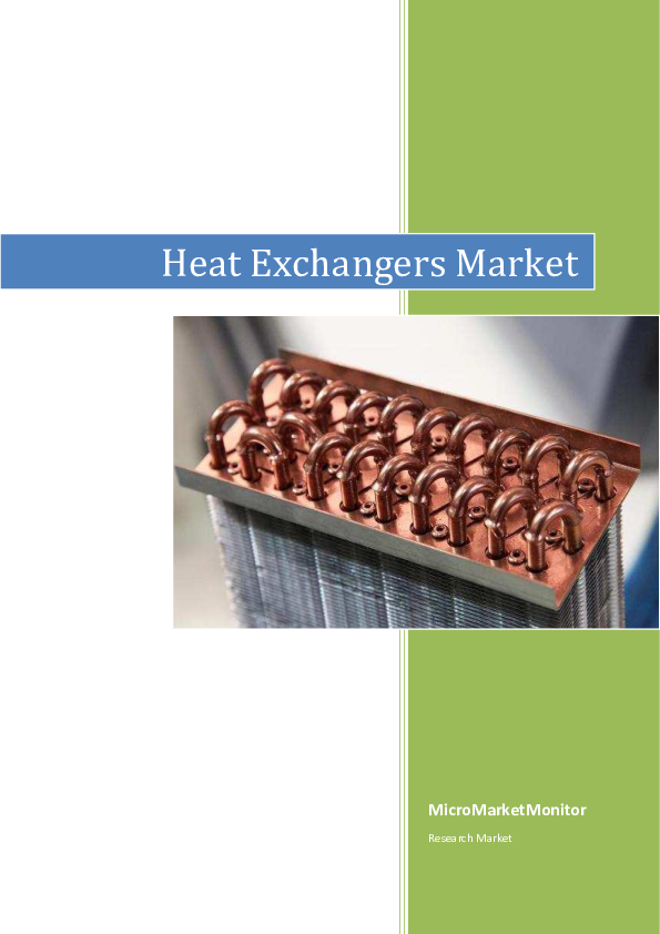 (PDF) Heat Exchangers Market Mr Stephen Morrison Academia.edu