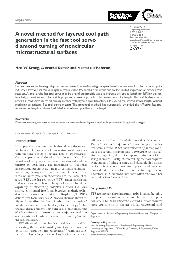 (PDF) A novel method for layered tool path generation in the fast tool ...