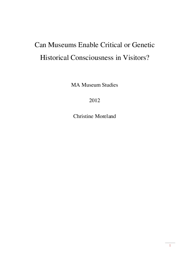 Historical consciousness dissertation picture