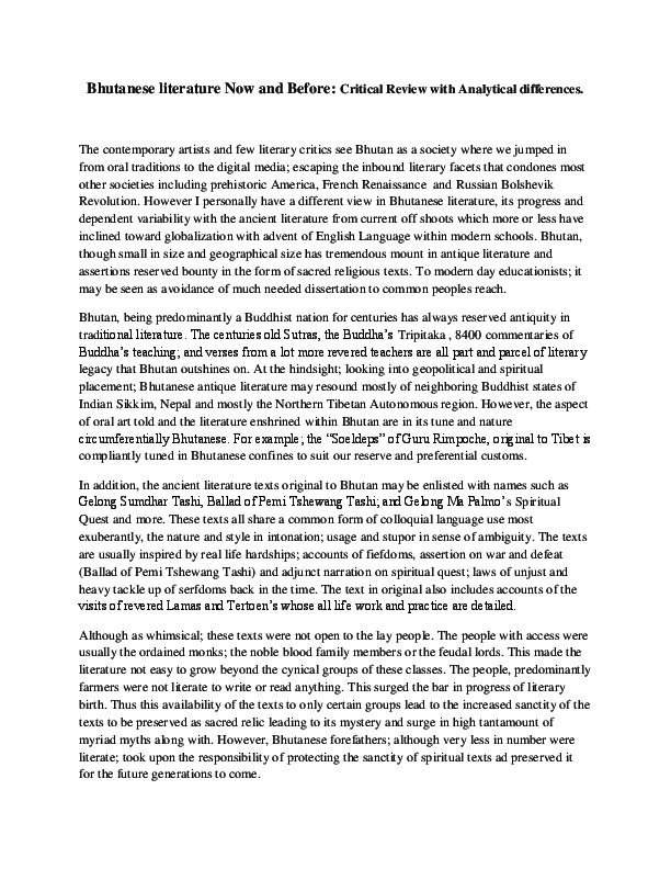 bhutanese short stories in english