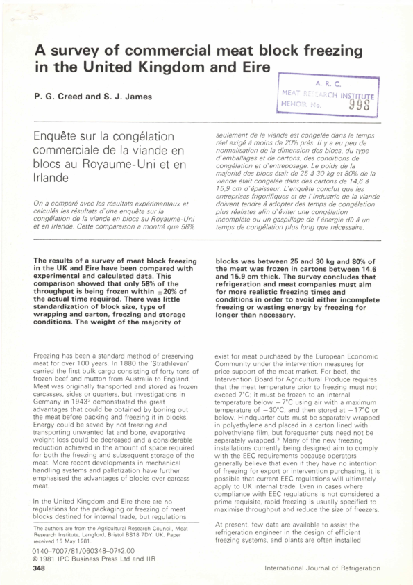 (PDF) Paper - A survey of commercial meat block freezing in the United ...