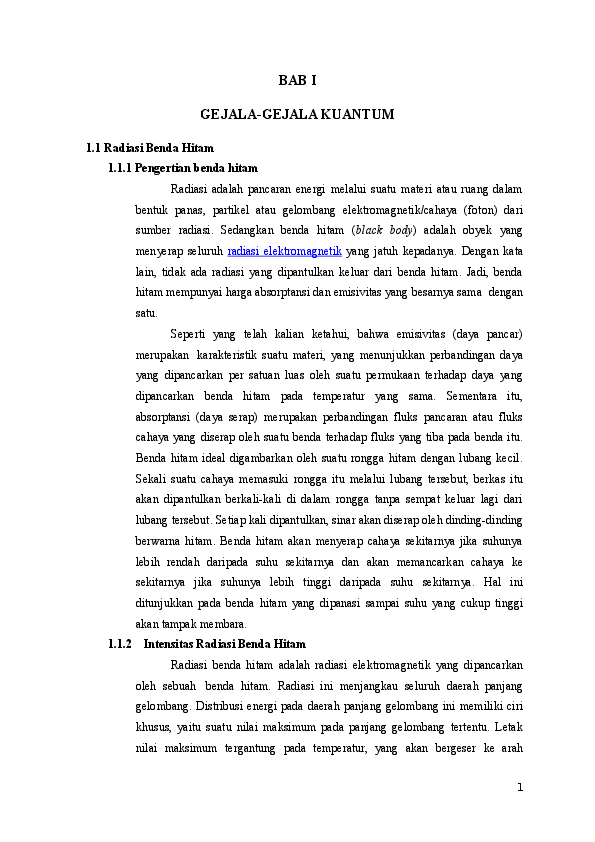 Contoh Soal Fisika Fenomena Kuantum