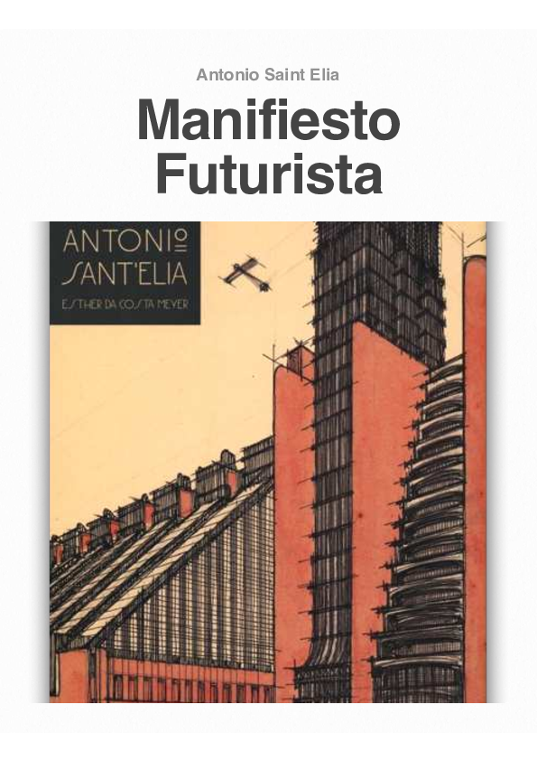(PDF) Manifiesto Futurista de Saint Elia