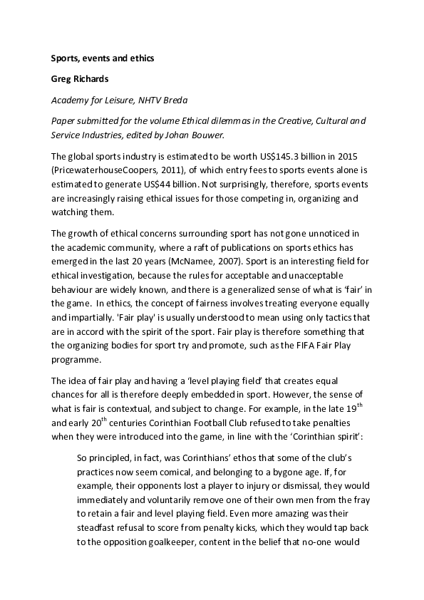 Moral benefits of sports picture