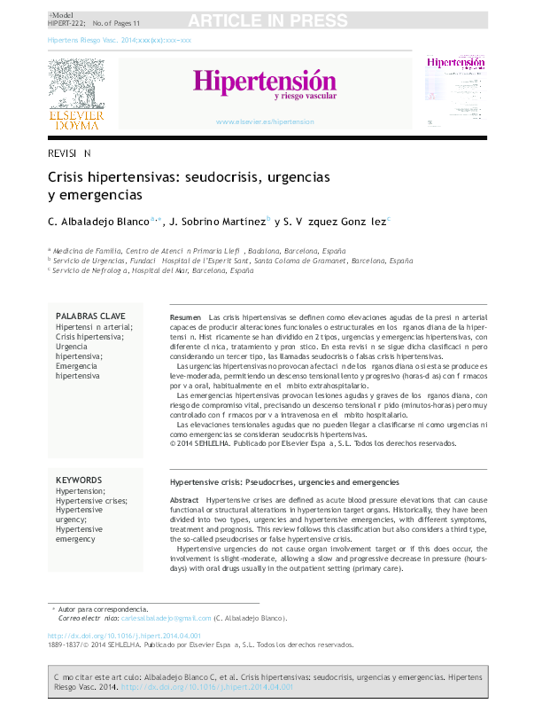 Tratamiento de emergencia hipertensiva gpc
