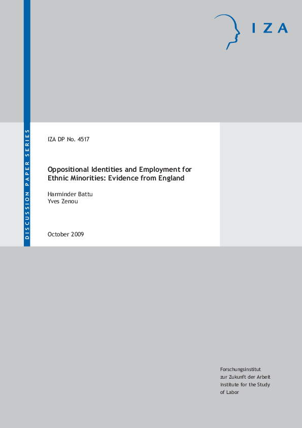 (PDF) Oppositional Identities and Employment for Ethnic Minorities ...