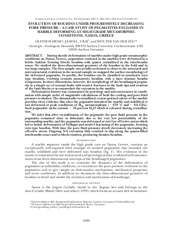 (PDF) Evolution of boudins under progressively decreasing pore pressure ...