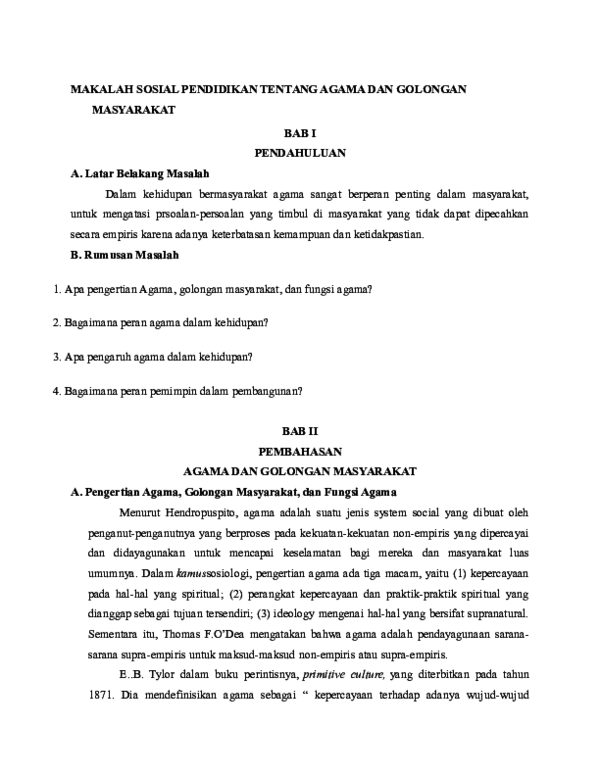 Doc Makalah Sosial Pendidikan Setyo Mulyono Academia Edu