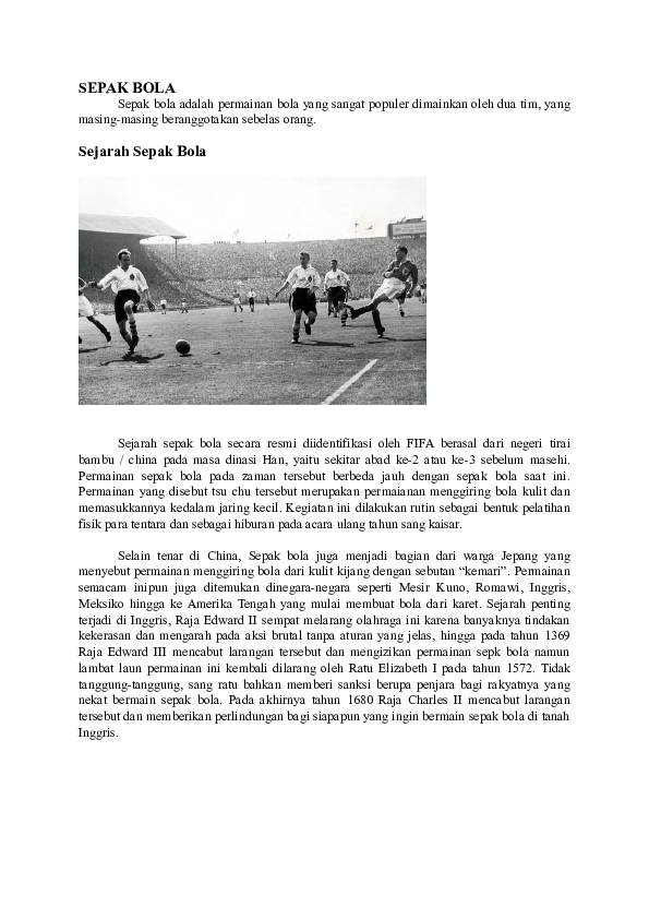 Doc Sepak Bola Putra Permata Academia Edu