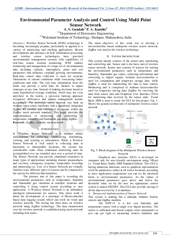 (PDF) Environmental Parameter Analysis and Control Using Multipoint