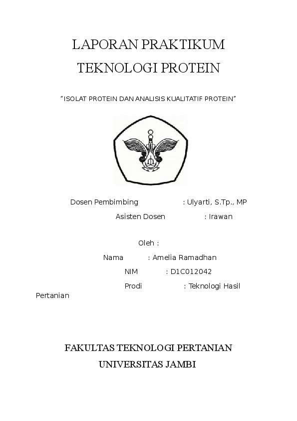 Doc Laporan Praktikum Isolat Protein Analisis Kualitatif Protein Amelia Ramadhan Academia Edu