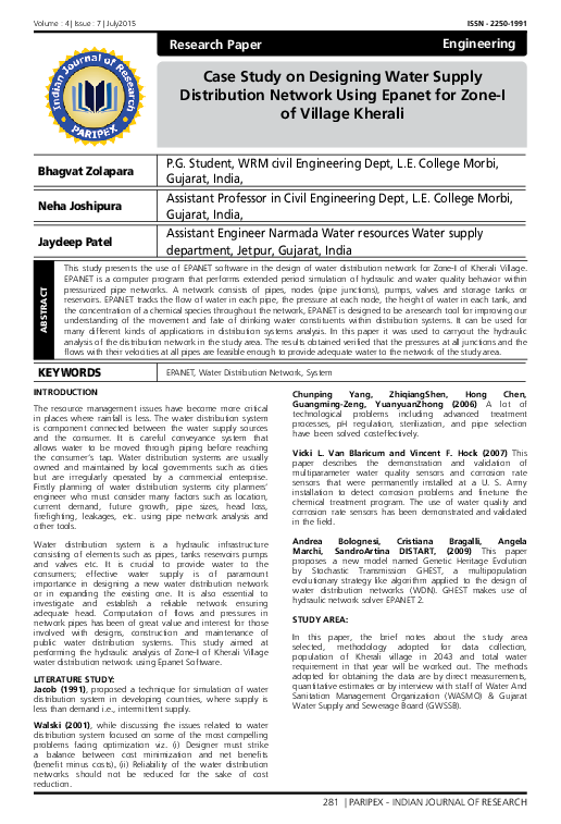 Water Supply Distribution Network Design Calculation Design Talk