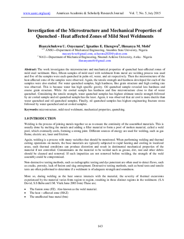 (PDF) Investigation of the Microstructure and Mechanical Properties of ...