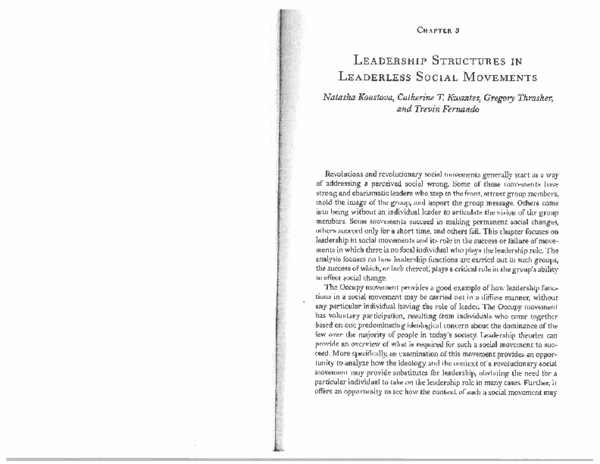 (PDF) Leadership Structures in Leaderless Social Movements