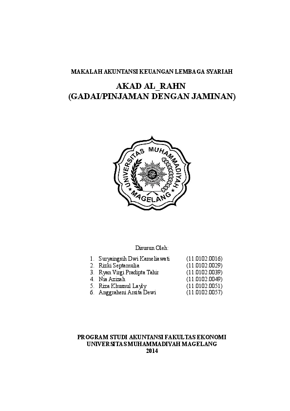 MAKALAH AKUNTANSI KEUANGAN LEMBAGA SYARIAH