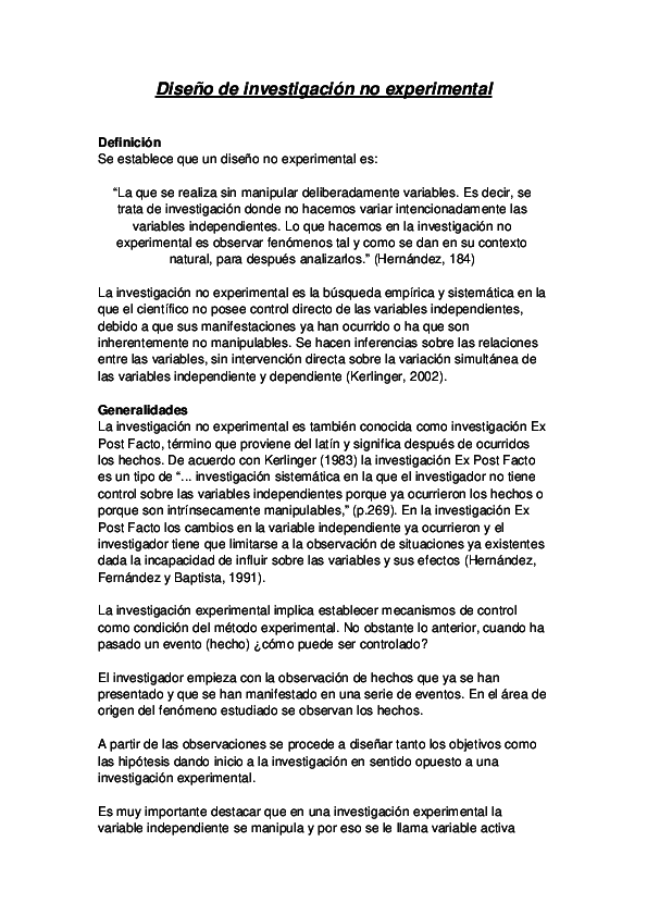 (PDF) Diseño de investigación no experimental