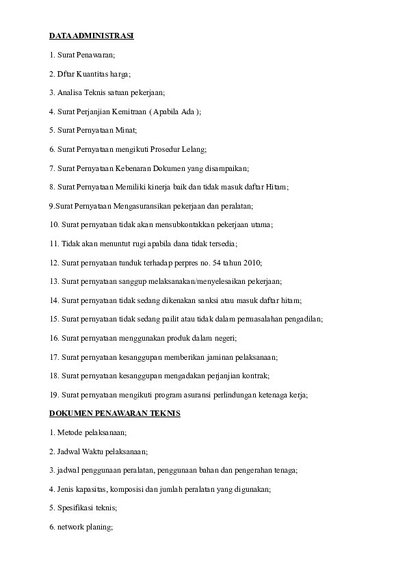 Contoh Surat Dukungan Dan Jaminan Purnajual