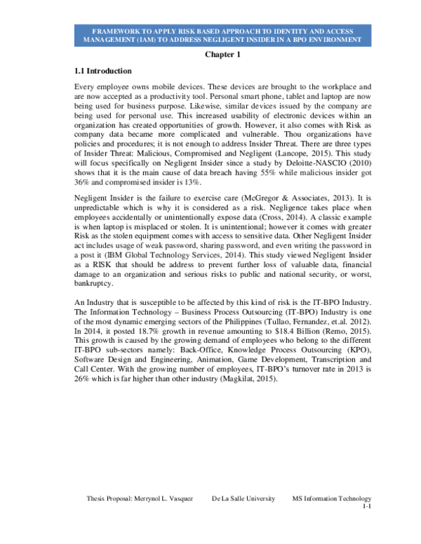 (PDF) FRAMEWORK TO APPLY RISK BASED APPROACH TO IDENTITY AND ACCESS ...