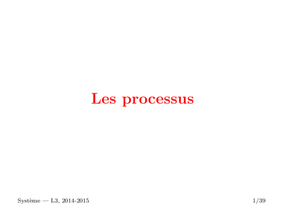 Les processus