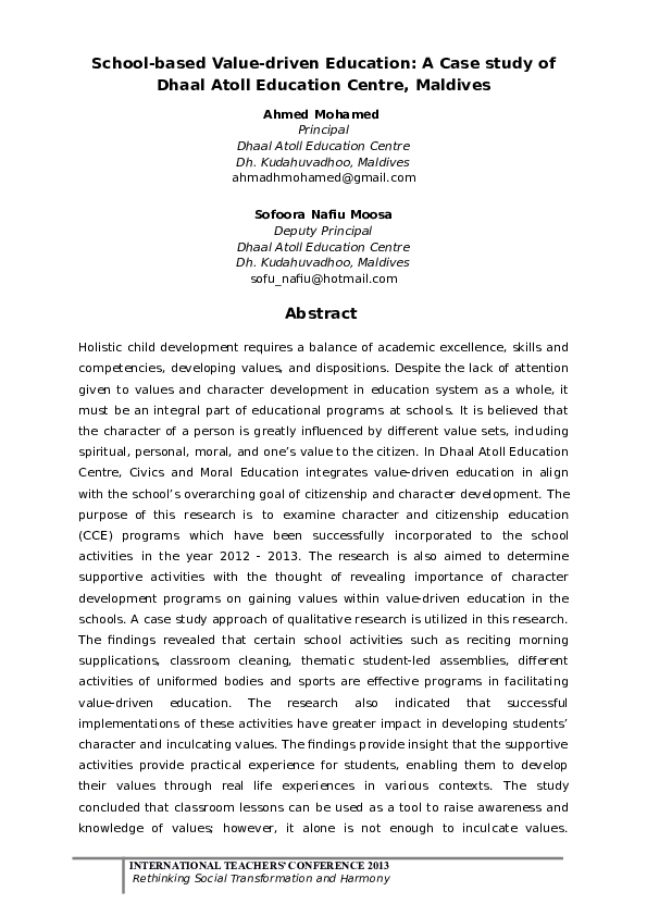 Value education picture