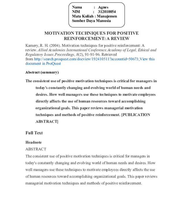 Positive reinforcement psychology picture