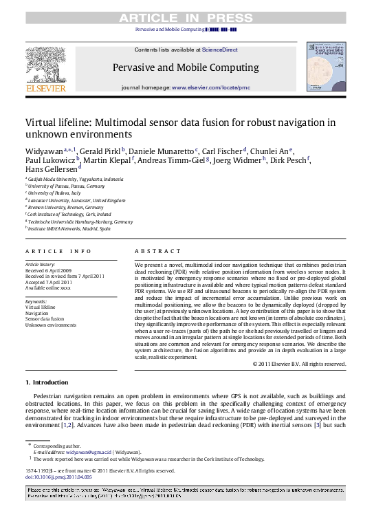 (PDF) Virtual lifeline: Multimodal sensor data fusion for robust ...