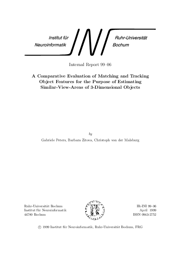 (PDF) A Comparative Evaluation of Matching and Tracking Object Features ...