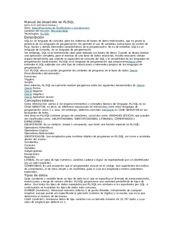 (DOC) Manual PLSQL