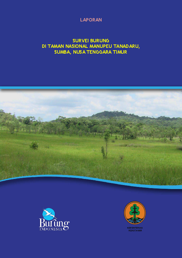 Pdf Survei Burung Di Taman Nasional Manupeu Tanadaru Sumba Nusa