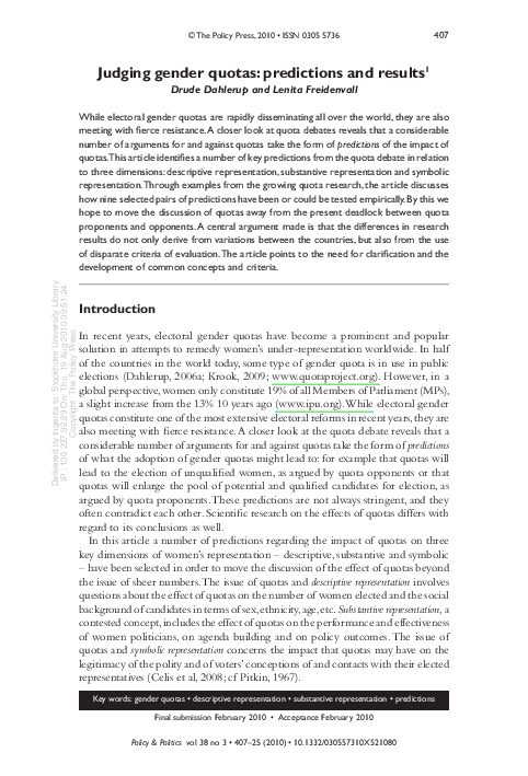Voluntary party quotas image