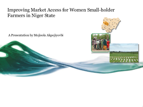 (PPT) Improving Market Access for women in Niger State