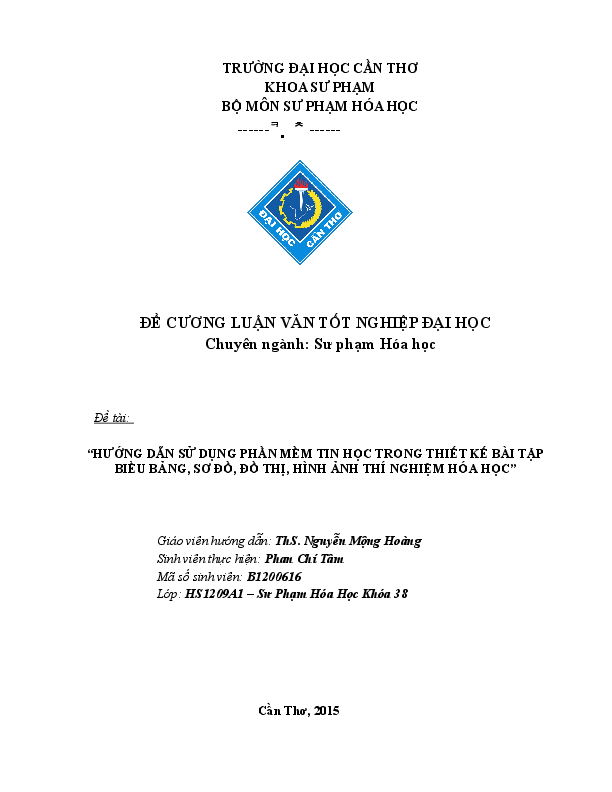 First page of “DE CUONG LUAN VAN”