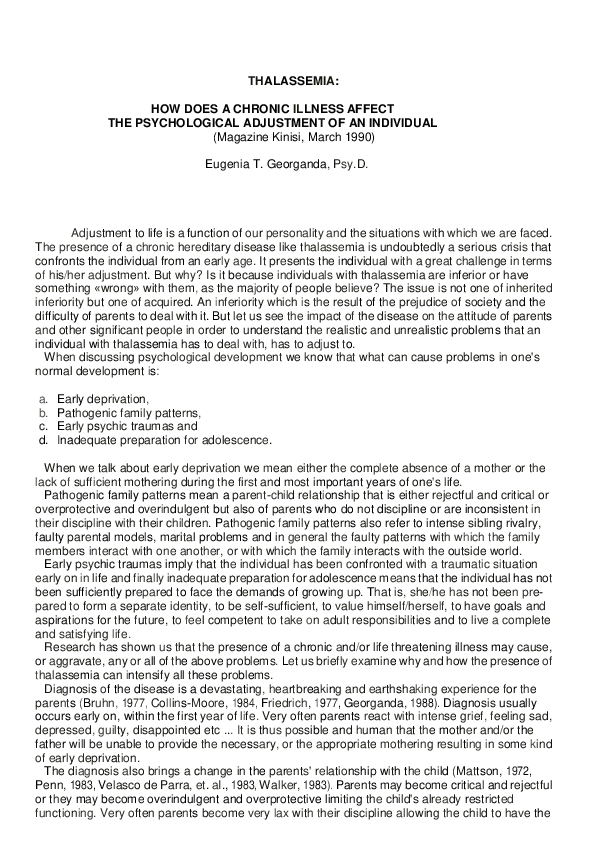 Thalassemia essay image