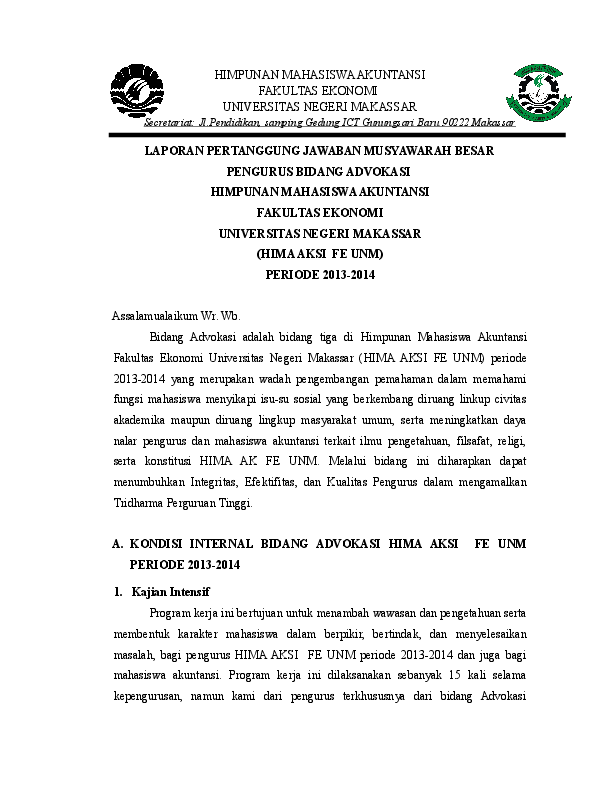 Contoh Laporan Pertanggungjawaban Organisasi Pemuda Contoh Laporan Pertanggungjawaban Organisasi Pemuda