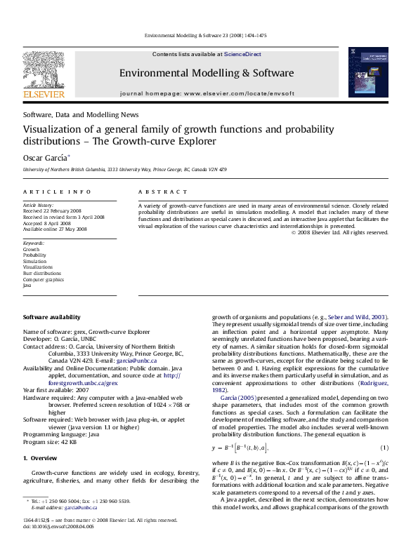(PDF) Visualization of a general family of growth functions and ...