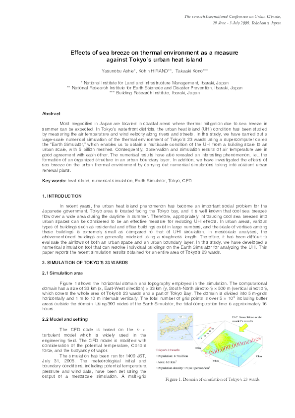(PDF) Effects of sea breeze on thermal environment as a measure against ...