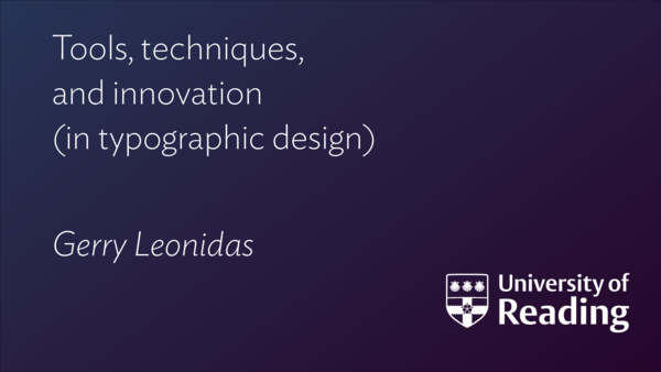 (PDF) Tools, techniques, and innovation in typographic design