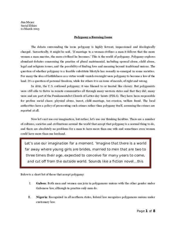 Research paper on polygamy picture