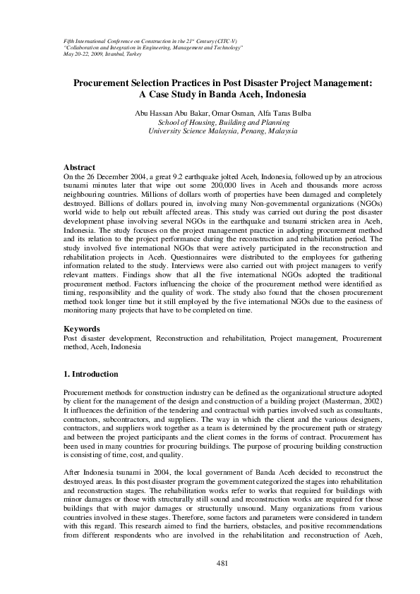 Case study of natural disaster picture