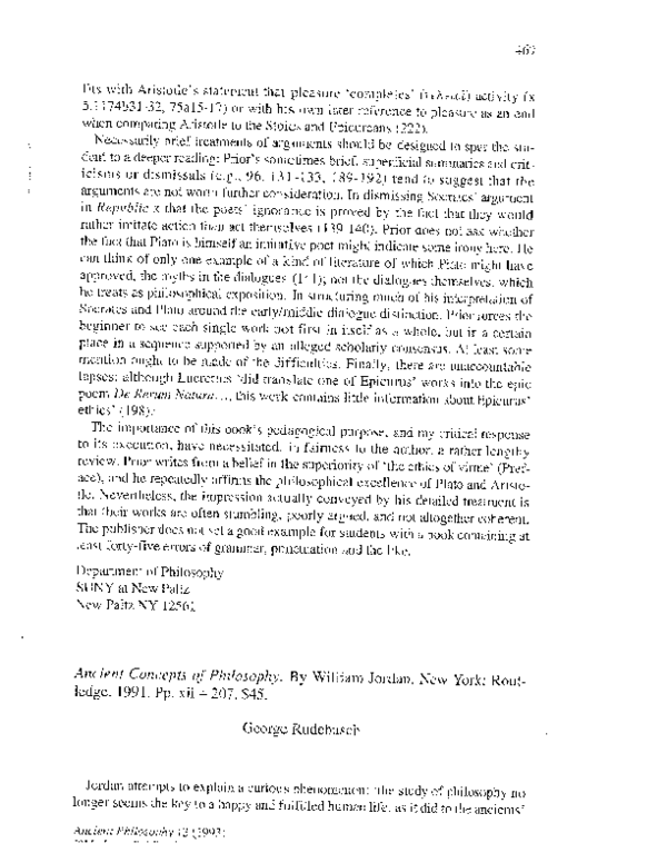 (PDF) review of Jordan, Ancient Concepts of Philosophy