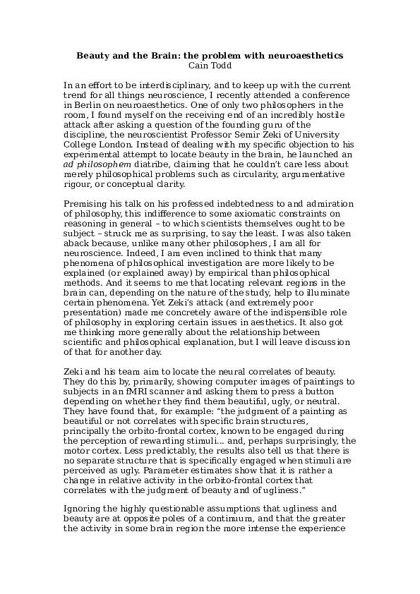 The brain stem essay picture