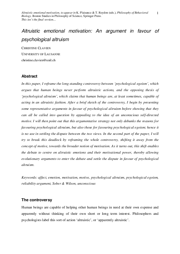 Types of altruism image