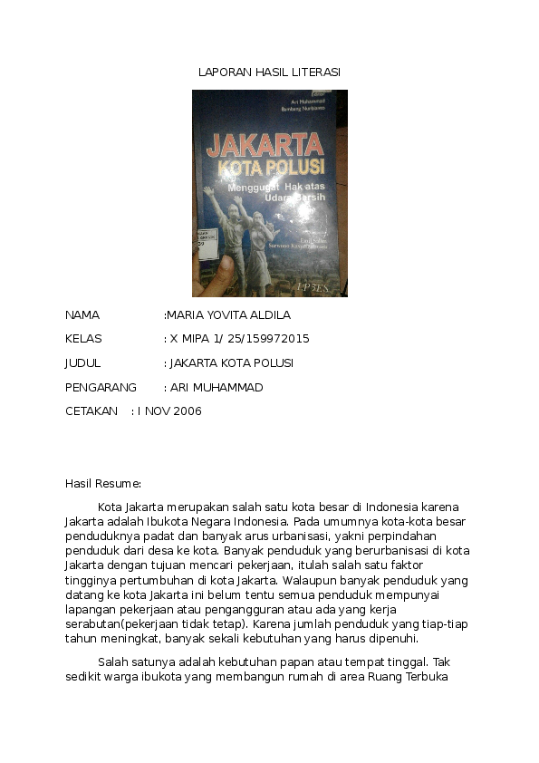 (DOC) LAPORAN HASIL LITERASI Maria Yovita Academia.edu