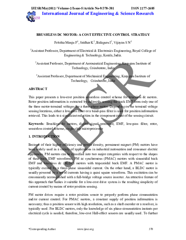 Research paper on speed control of dc motor image