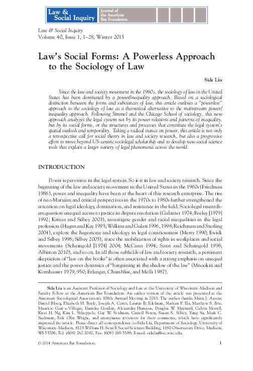  pdf law s social forms a powerless approach to the sociology of law