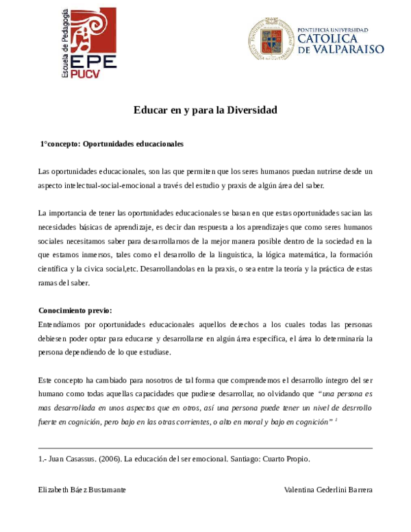(PDF) Educar en y para la Diversidad