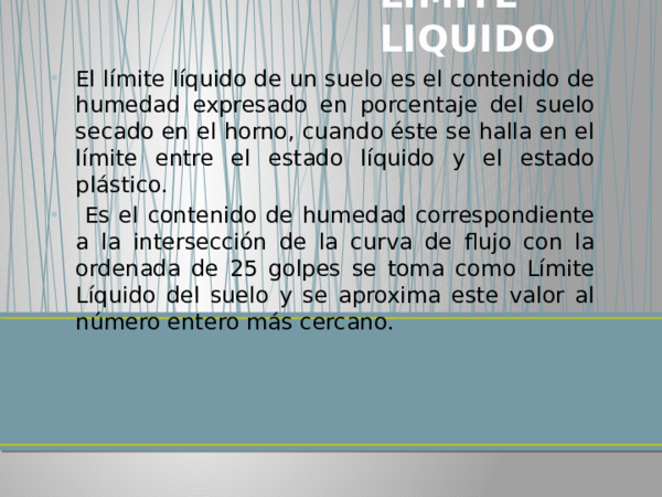 (PPT) LIMITE LIQUIDO