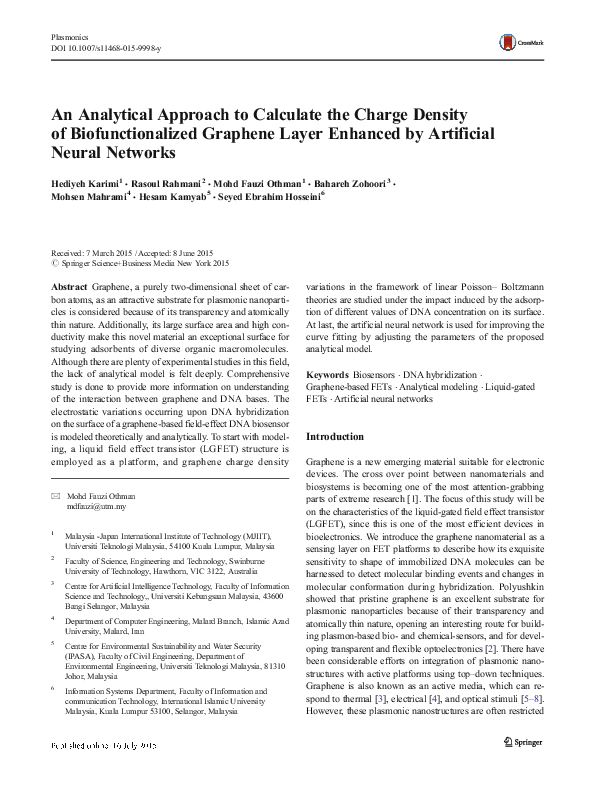 (PDF) An Analytical Approach to Calculate the Charge Density of ...