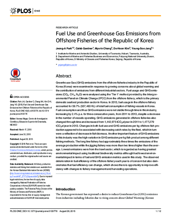 (PDF) Fuel use and greenhouse gas emissions from offshore fisheries of ...